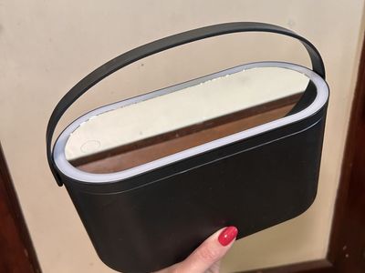 Thinkspace Beauty Storage Case with LED Mirror, Touch Sensor, 90° Rotation, Handle