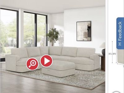 NEW COSTCO HENREDON MODULAR SECTIONAL SOFA COUCH