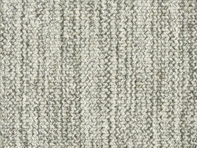 Gray and white Patterned Carpet - 7'1" x 14'9"