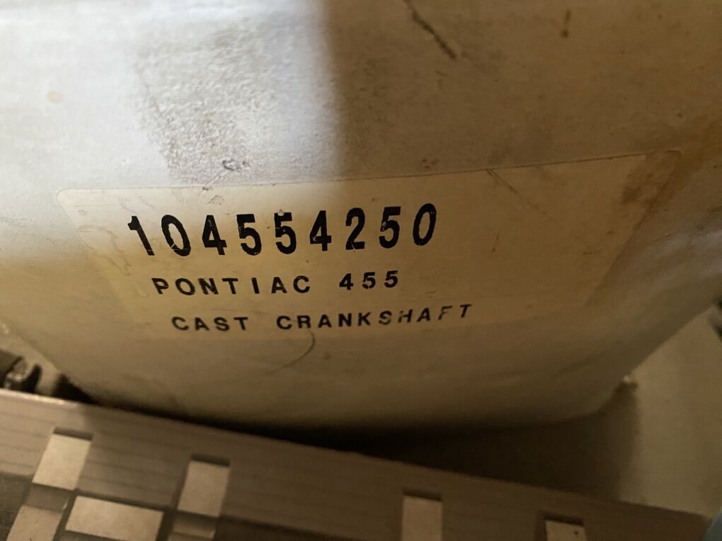 Pontiac 455 Eagle Crank And Comp Camshaft