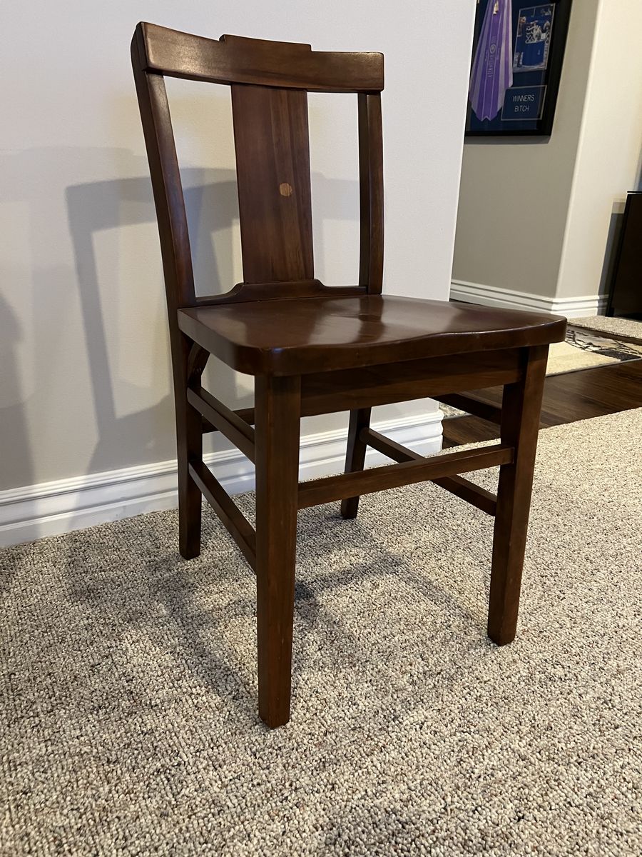 Vintage Dark Wood Accent Dining Chair