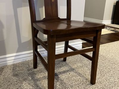 Vintage Dark Wood Accent Dining Chair
