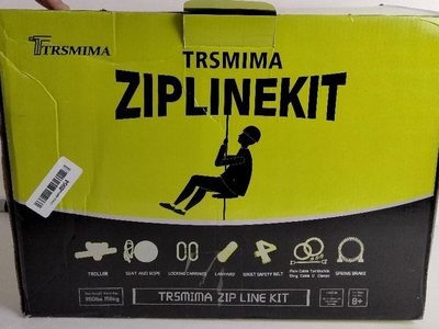 TRSMIMA 150m Zip Line Kit w/ Seat, Pulley & Brake – Complete Set