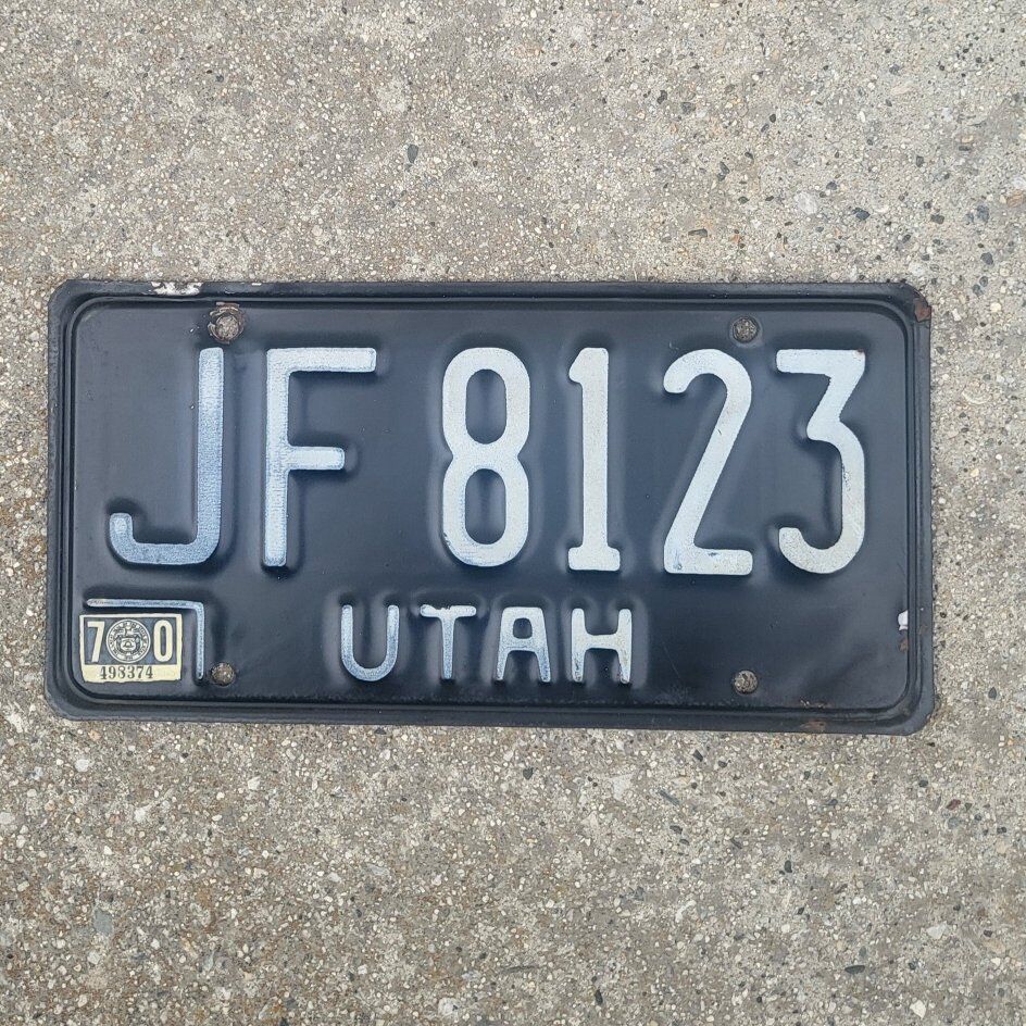 1970 Utah license plate