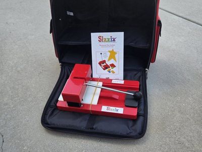 Sizzix Personal Die-Cutter Red Craft Machine with Rolling Tote Bag