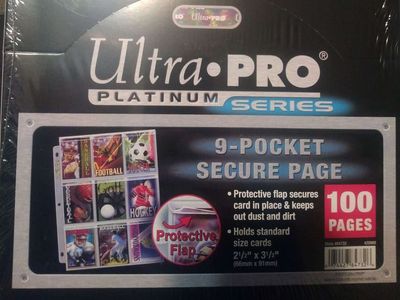 Ultra Pro Platinum Series 9 Pocket 100 card sheets