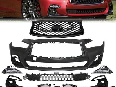 18-20 Infinity Q50 Q50S front bumper cover facia with grille and lights