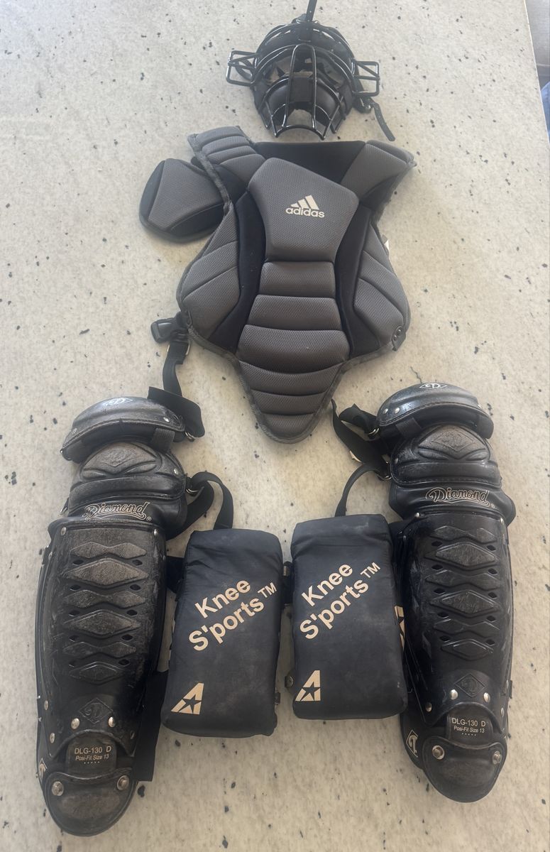 Adidas & Diamond Catcher's Gear Set - Helmet, Chest Protector, Shin Guards