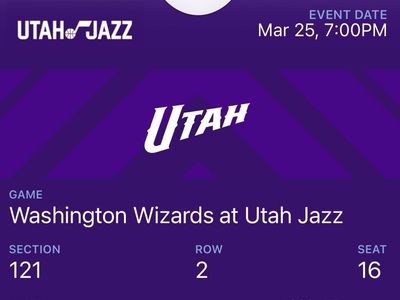 2 Utah Jazz Tickets Vs Wizards 3/25 2nd Row