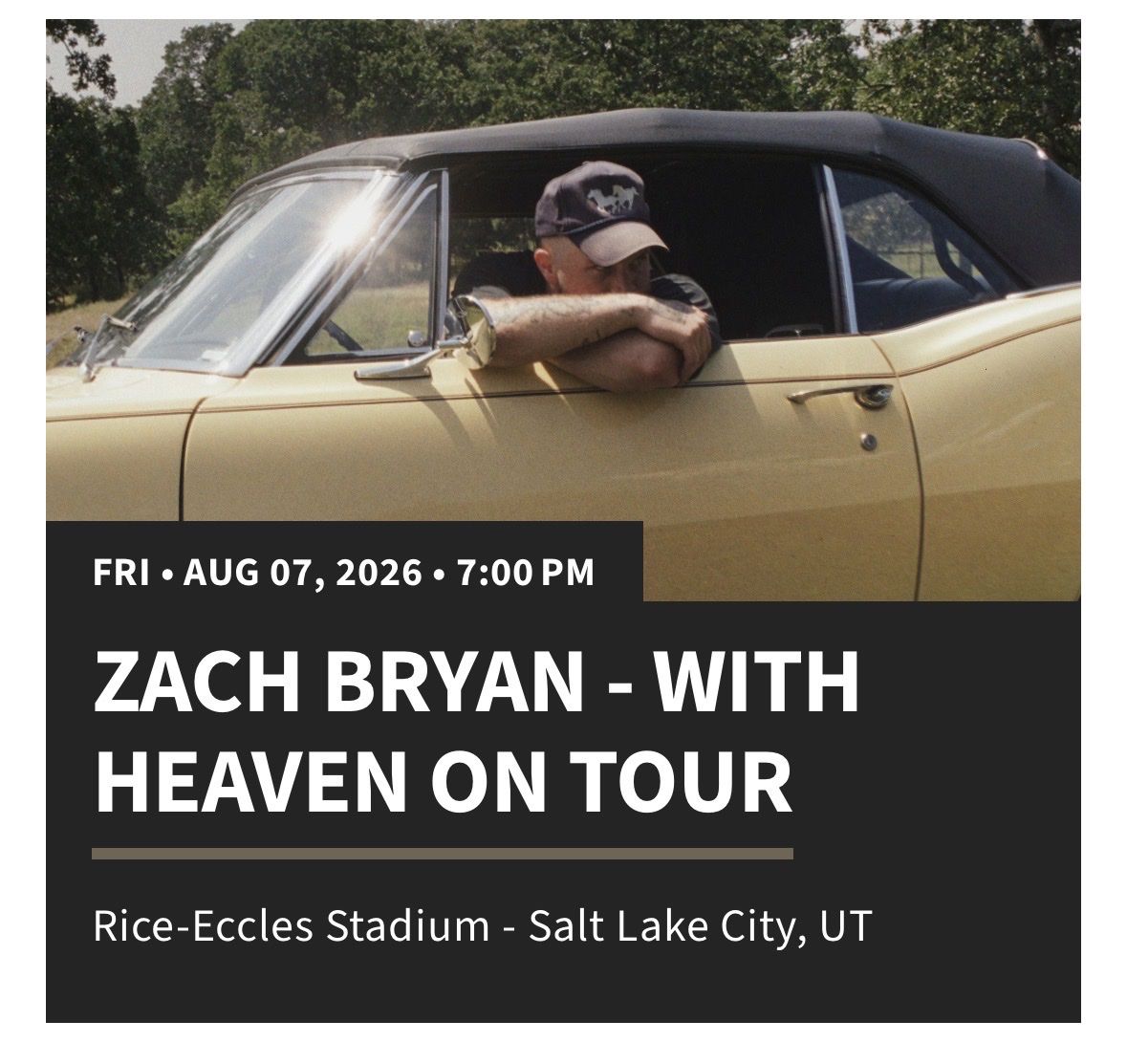 zach bryan concert tickets!