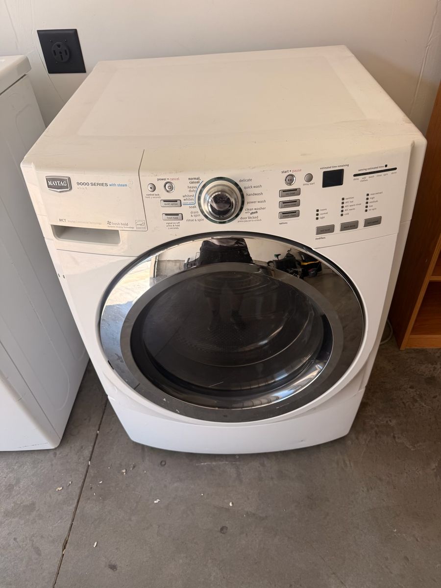 Maytag 9000 Series Front Load Washer White Electric