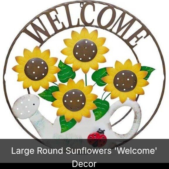 Large Round Sunflowers 'Welcome' Decor(NEW)