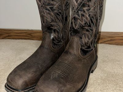 Ariat Men's Size 11 Waterproof Composite Toe Western Work Boots Brown Leather