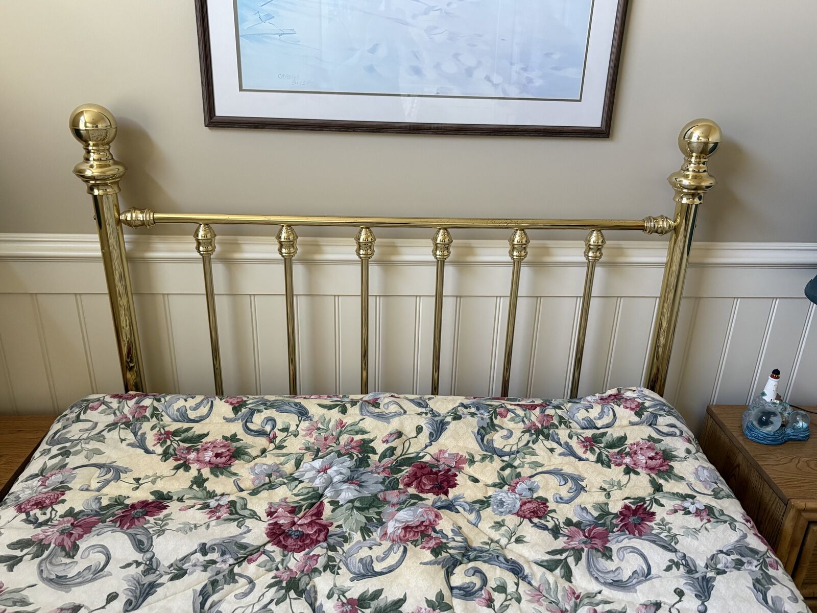 Brass Full size headboard $100 cash/venmo in Draper