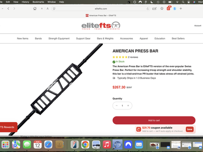 Elite FTS American Press Bar