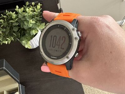 Garmin Fenix 3 Sapphire GPS Watch with Orange Silicone Band - Used Excellent Condition