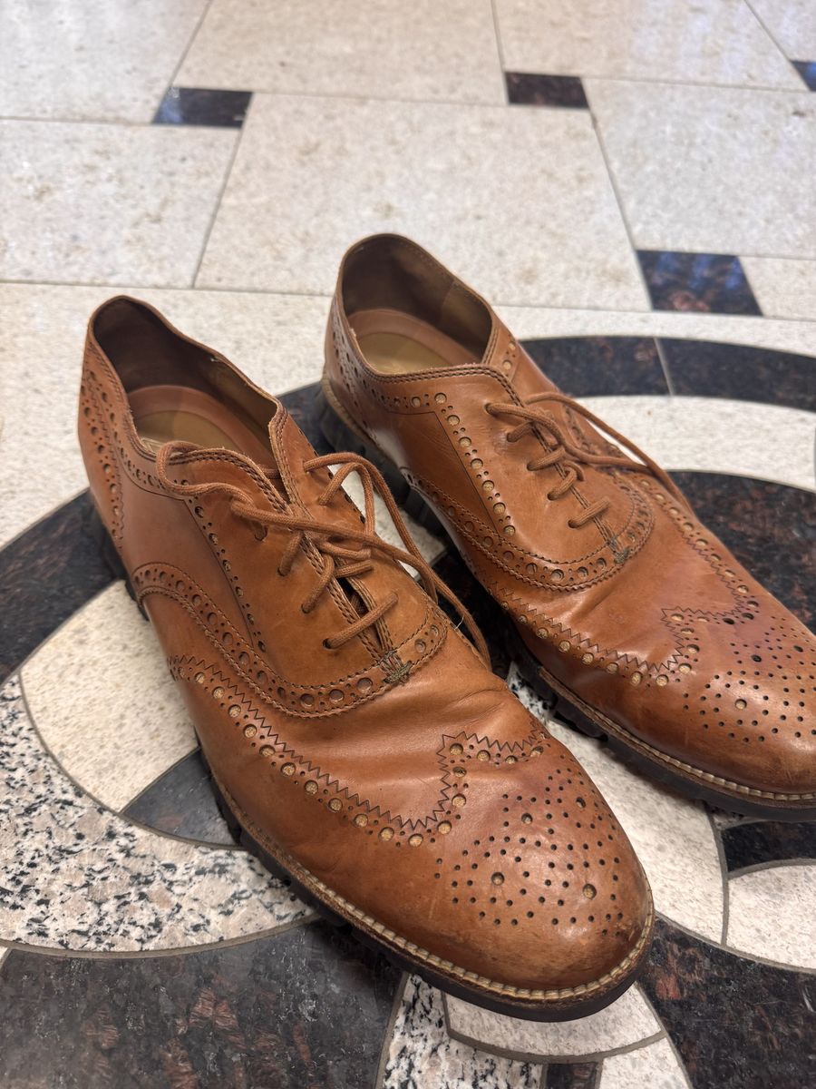 Cole Haan ZeroGrand Wingtip Oxford - Men's 13 British Tan