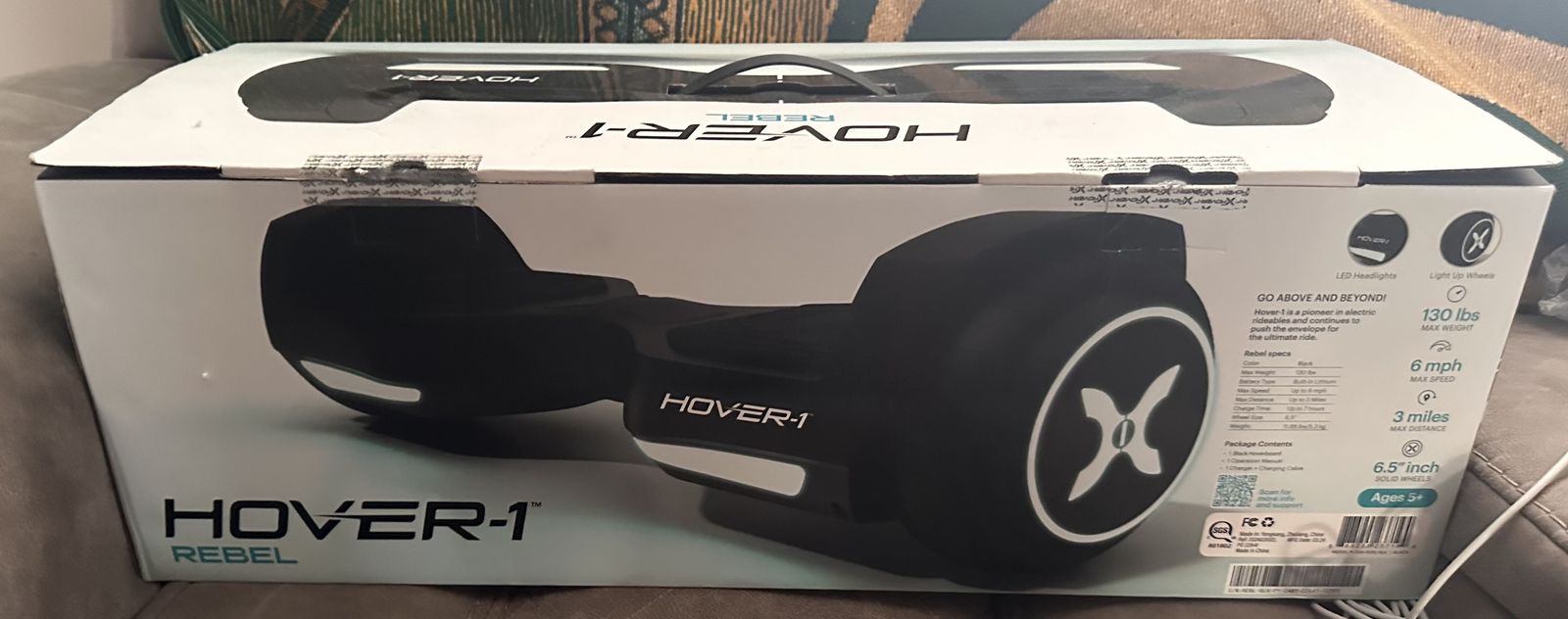BRAND NEW IN BOX (NIB) Hover-1 H1-REBL 300W Hoverboard!