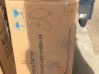 Hausfame HUSF-SBS1016BU-24 Swivel Barstools (2-Pack) - Blue, 24-inch, New in Damaged Box