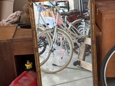 Vintage Gold Ornate Wall Mirror, French Victorian Style, Decorative Frame, 36" x 20"