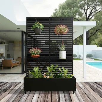 Brand New Metal Raised Garden Bed with Trellis & Privacy Screen In The Box!