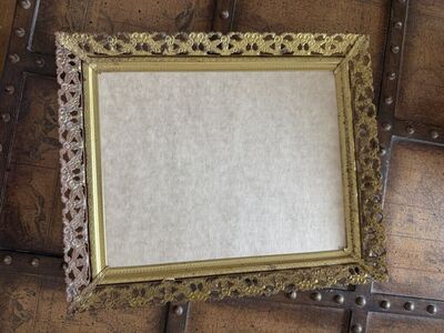 Antique All Metal Picture Frame