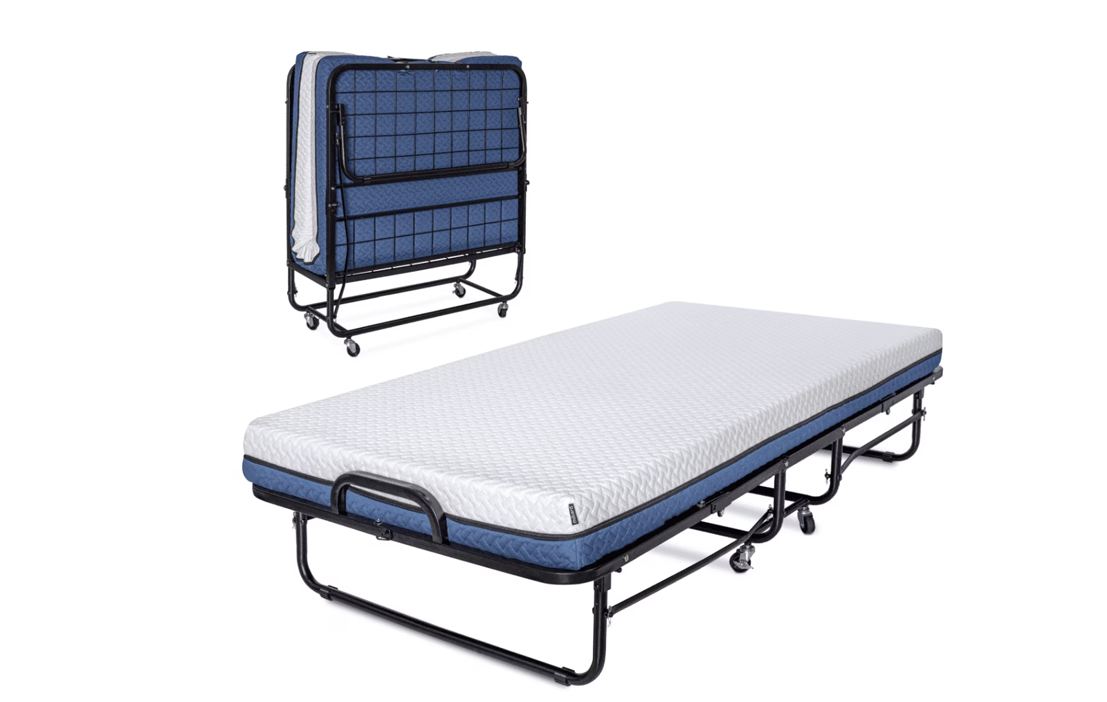New in Box Folding Bed with Memory Foam Mattress, Twin Size, 75” x 38