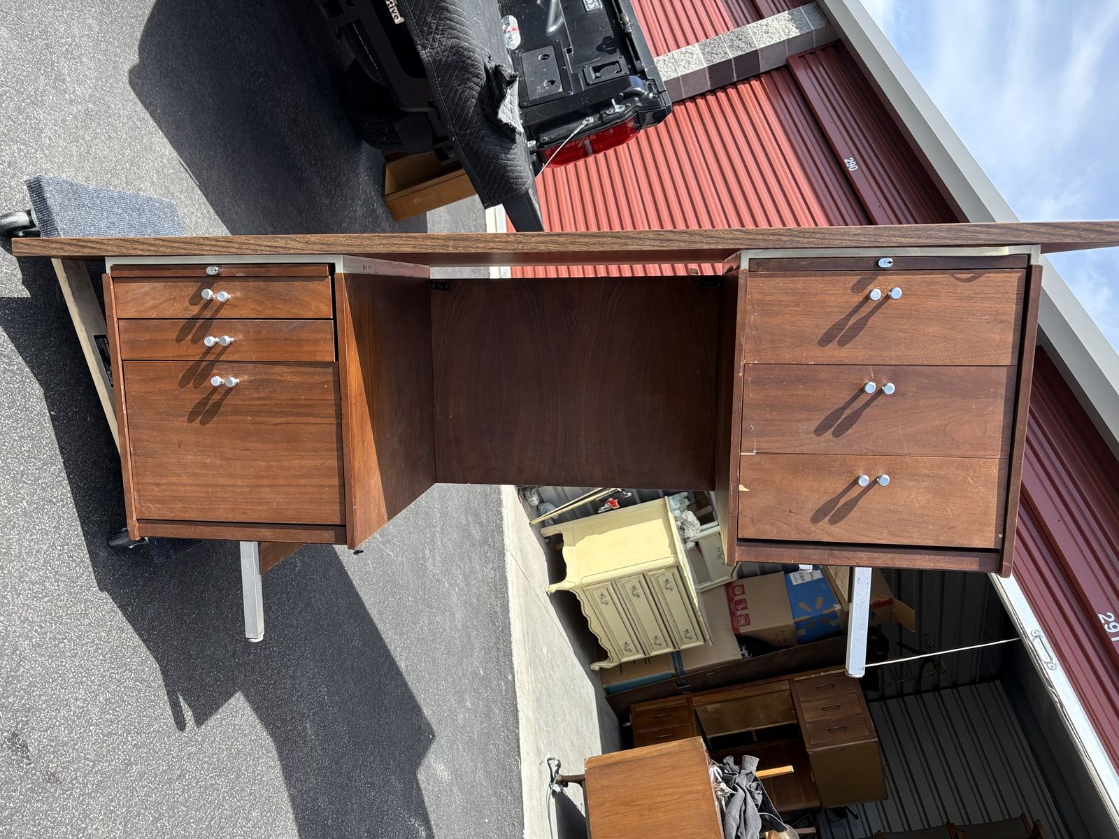 Vintage Mid Century Modern desk by Leopold