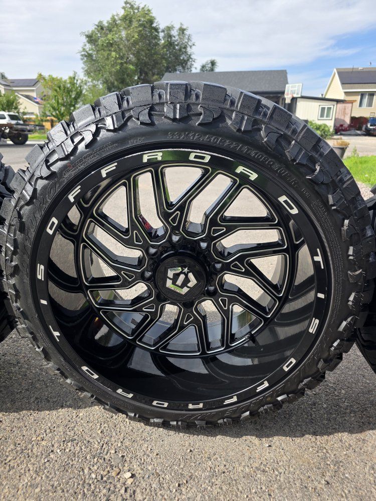 TIS Offroad Wheels with 33x12.50R22LT Tires 8×180 bolt pattern