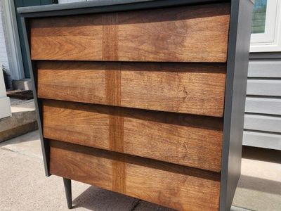 MCM Ward Furniture Louvered Walnut Dresser – Free Delivery within 20 miles of Roy, UT!