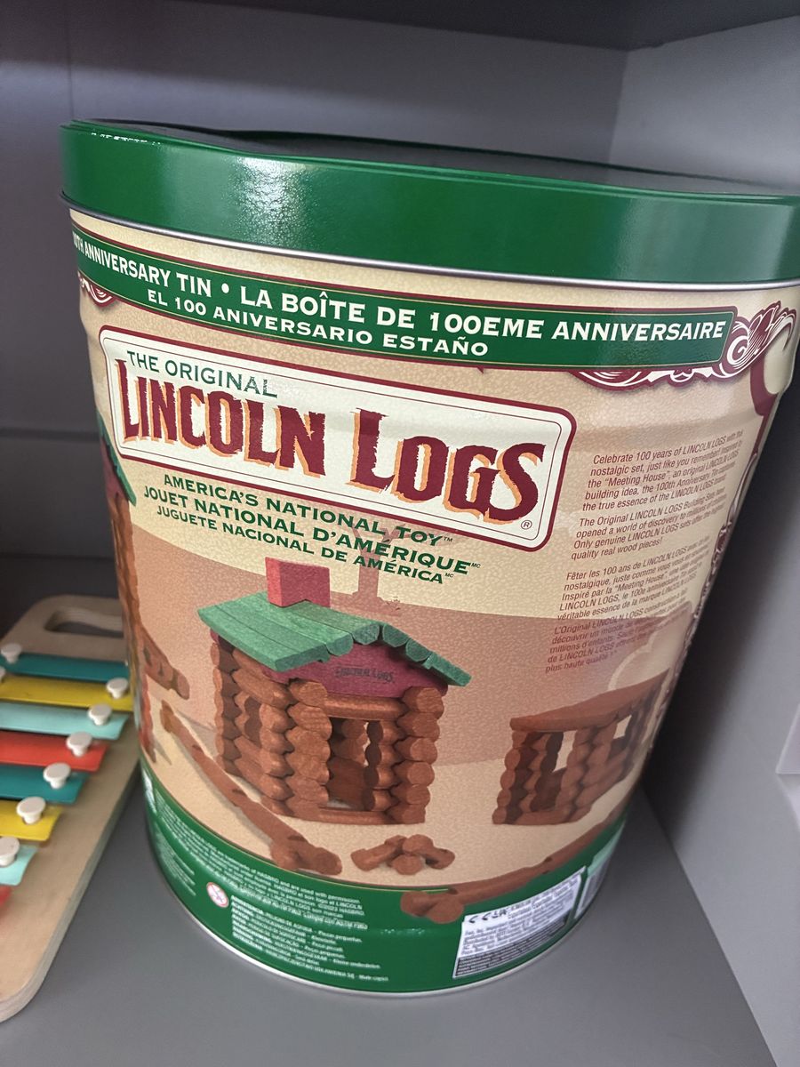 Lincoln Logs The Original 100th Anniversary Tin - America's National Toy Building Set