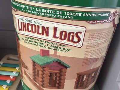 Lincoln Logs The Original 100th Anniversary Tin - America's National Toy Building Set