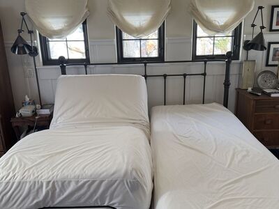 King Adjustable bed with Mattresses and frame