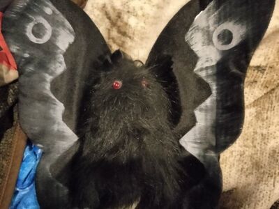 Gothic Mothman plushie