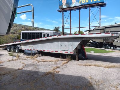 Triple Axle Aluminum Gooseneck Wedge Car Hauler Trailer