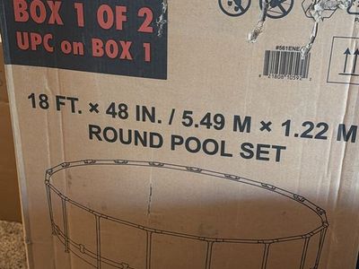 Bestway Power Steel 18ft x 48in Round Above Ground Swimming Pool Set - Wicker Design