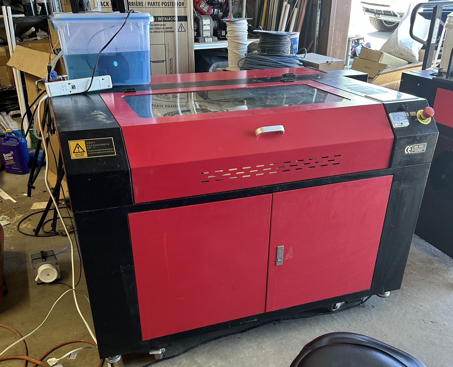 100-Watt CO2 Laser Engraving Machine with rotary attachment