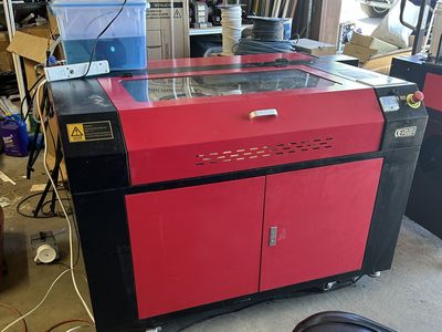 100-Watt CO2 Laser Engraving Machine with rotary attachment