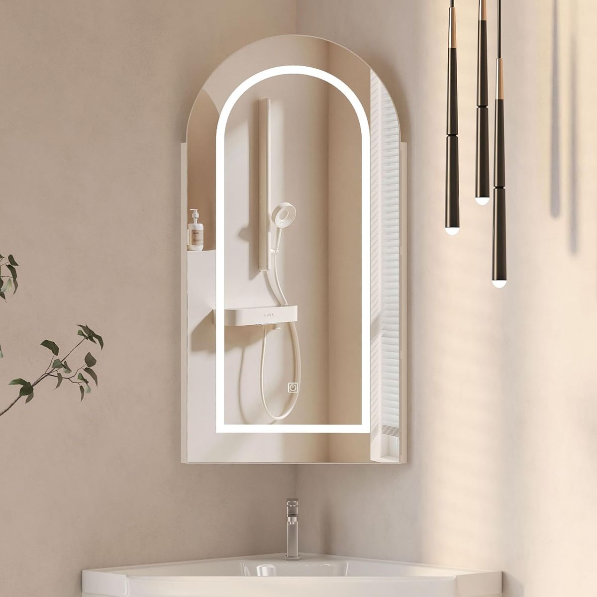 Lighted Bathroom Mirror and Cabinet