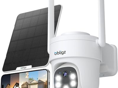 NEW AOV Security Camera Wireless Outdoor with 6W Solar Panel,24/7, 2K Wireless, Auto Tracking,360°PTZ with Night Vision