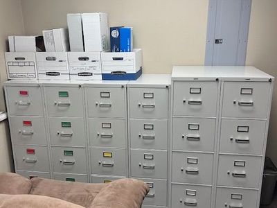 HON STURDY VERTICAL METAL 4-DRAWER FILE CABINETS