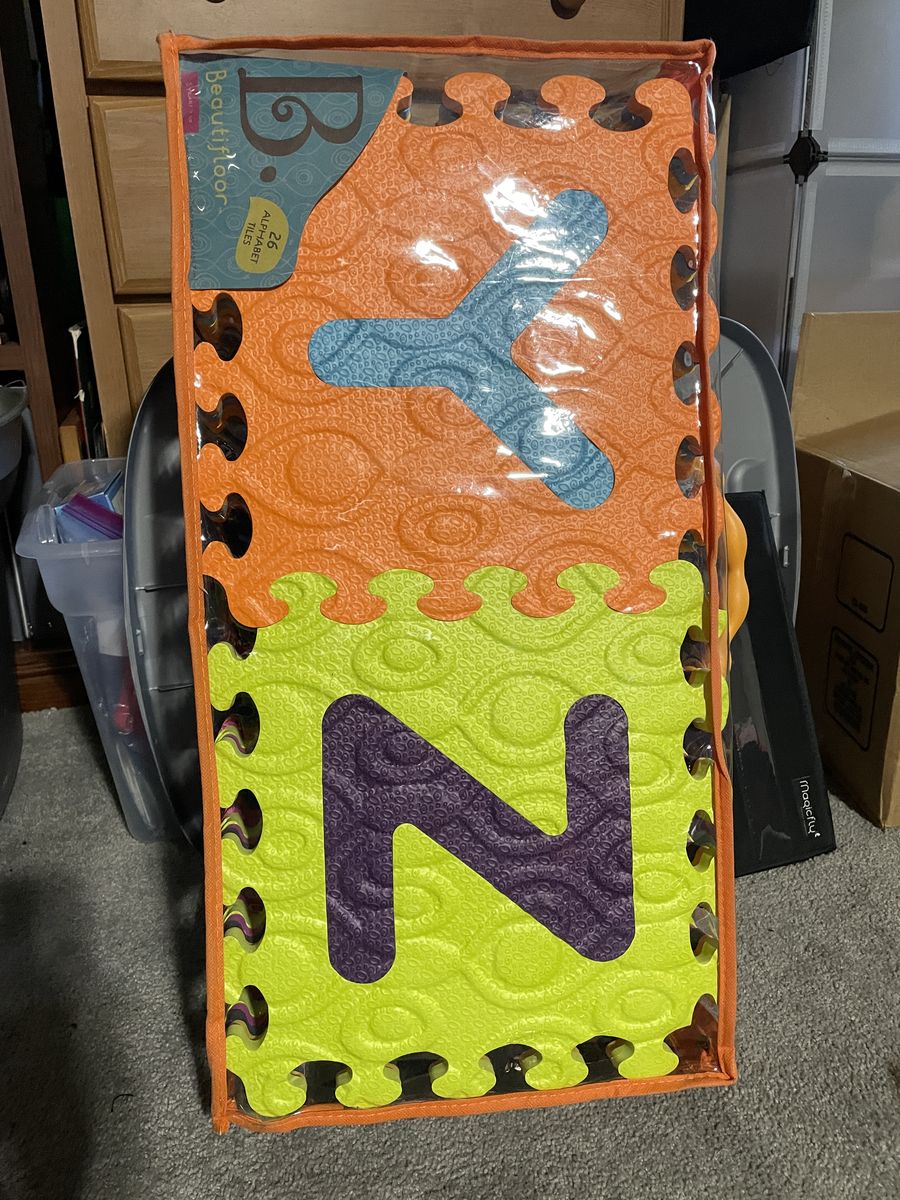 26-Piece Alphabet Foam Play Mat Tiles for Kids.