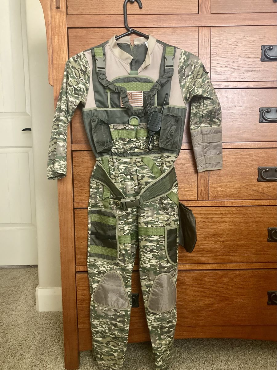 Kids Digital Camo Soldier Costume Size 7-8