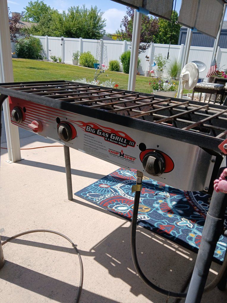 Camp Chef Big Gas Grill III 3-Burner Outdoor Propane Stove