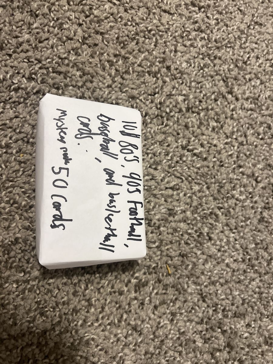 Mystery Pack of 50 Baseball, Football, & Basketball Cards (1980s-1990s)