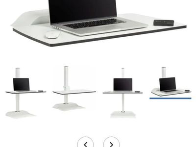 •••BUY 2 GET 1 FREE••• Safco Soar Electric Desktop Sit/Stand Desk Converter 2191WH•••REMOTE OPERATION WITH PRESETS•••