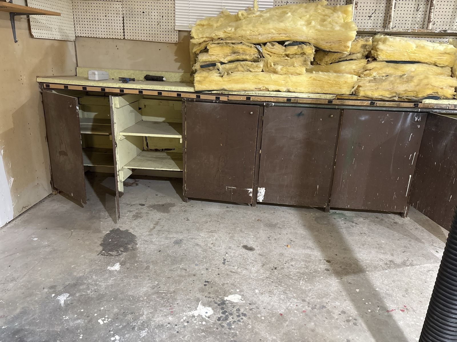Vintage plywood garage cabinets