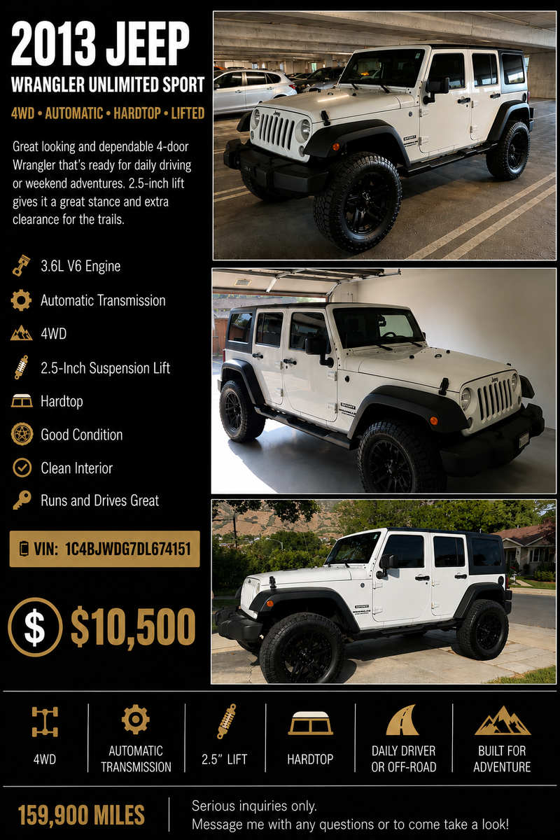 2013 Jeep Wrangler Unlimited Sport