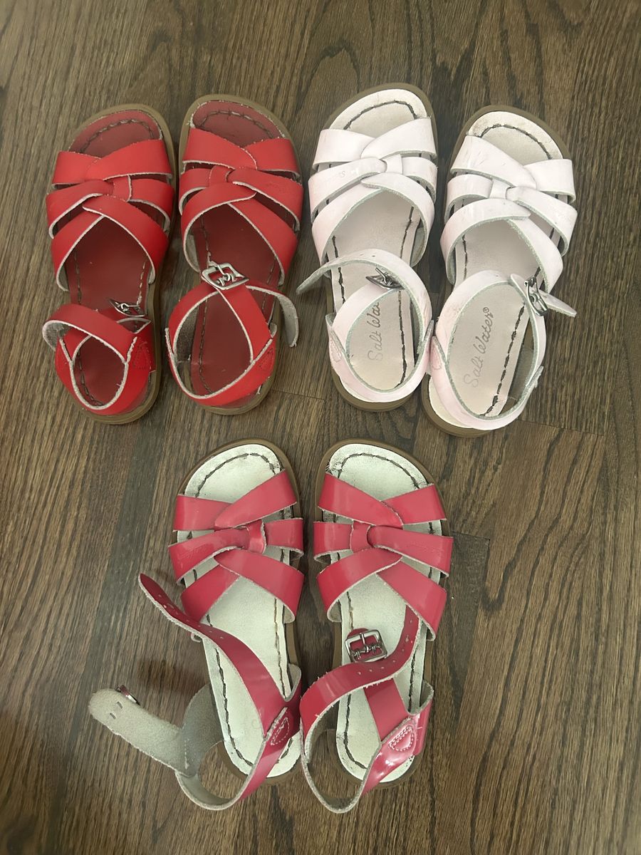 Girls Saltwater Sandals Size 12 $20 Each. Excellent condition