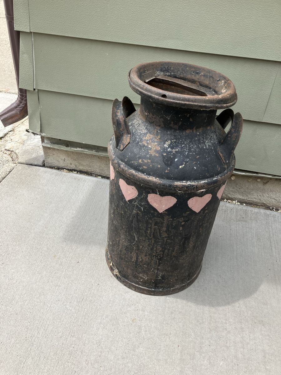 Old milk can seat